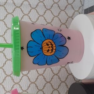 Pumpkin flowers Reusable‎ color changing tumbler set (2)